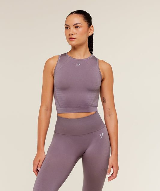 Gymshark Running Seamless Tank - Dusk Purple/Walnut Mauve