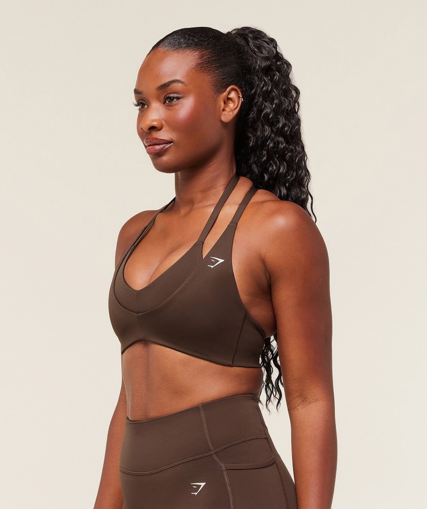 Gymshark Reps T Back Sports bRa - Archive Brown