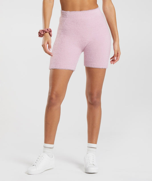 DNU Gymshark Whitney Eyelash Knit Shorts - Pressed Petal Pink