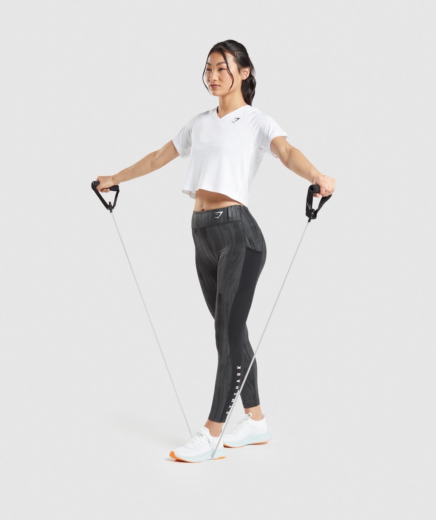 Gymshark Sport Midi T-Shirt - White