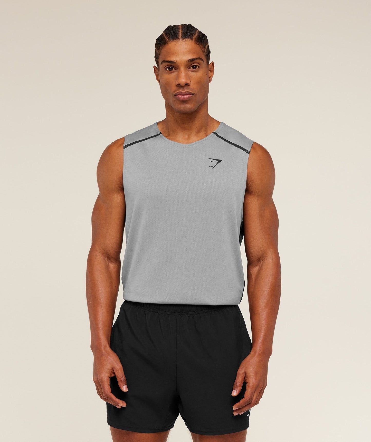 Gymshark Arrival Contrast Tank - Smokey Grey / Grey