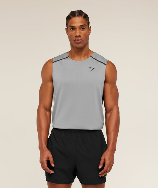 Gymshark Arrival Contrast Tank - Smokey Grey / Grey