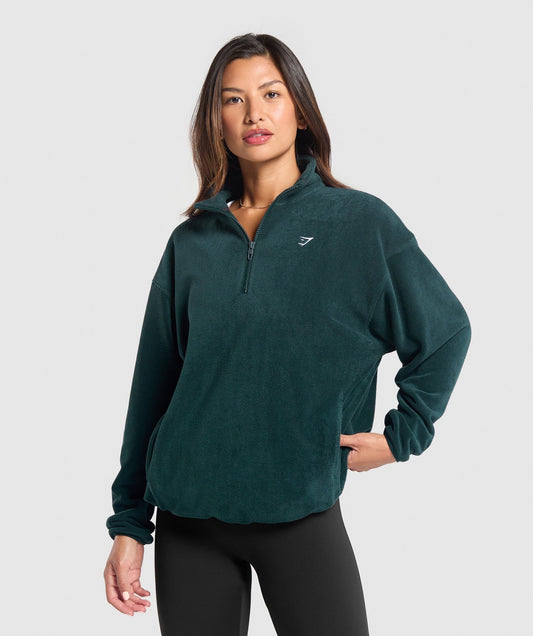 Gymshark Polar Fleece 1/4 Zip - Strong Teal