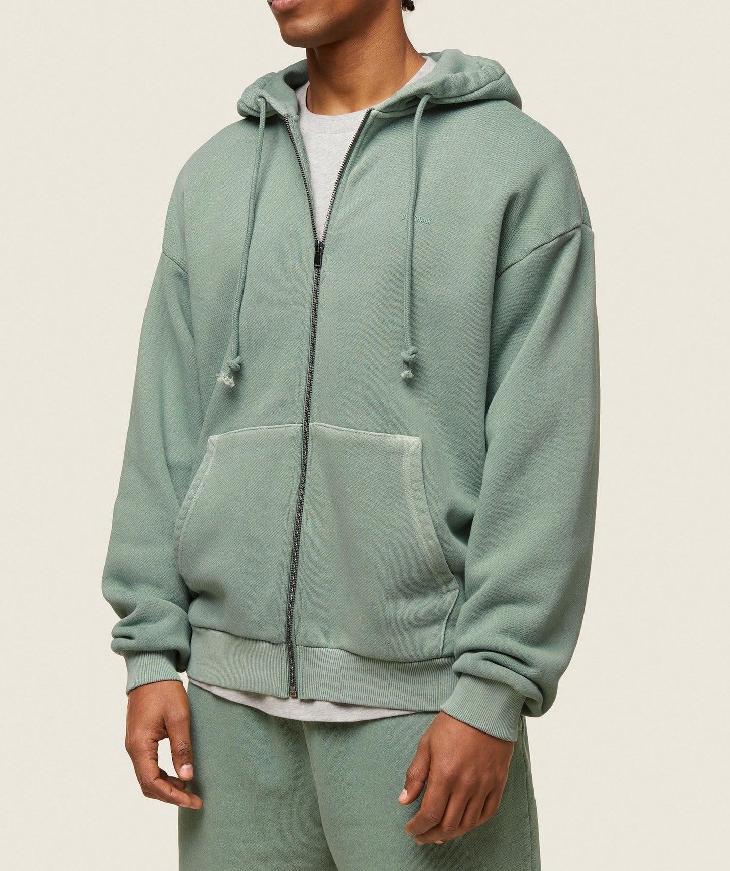 Gymshark everywear Relaxed Zip Hoodie - Dollar Green