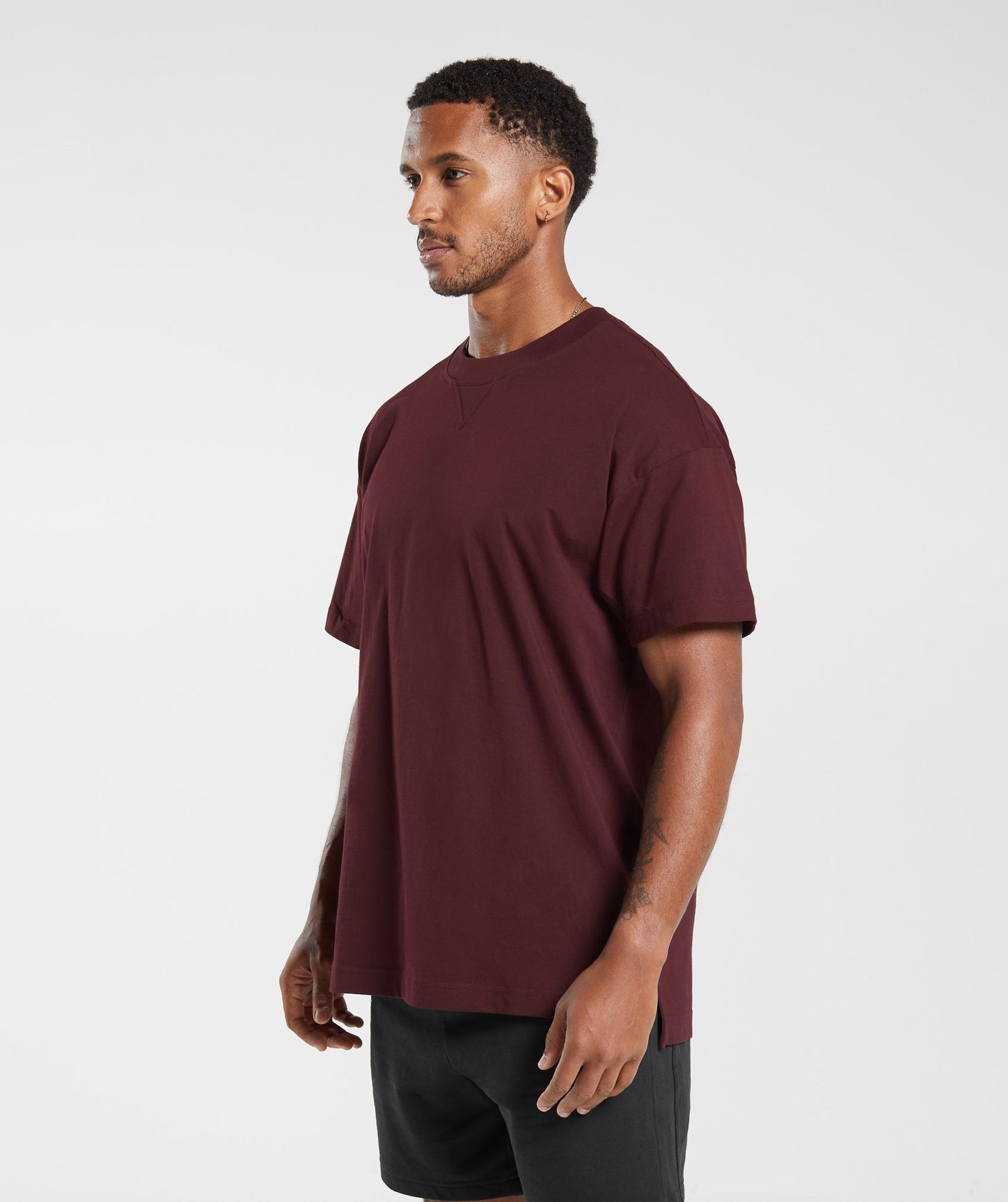 Gymshark Rest Day Essentials T-Shirt - Rich Maroon