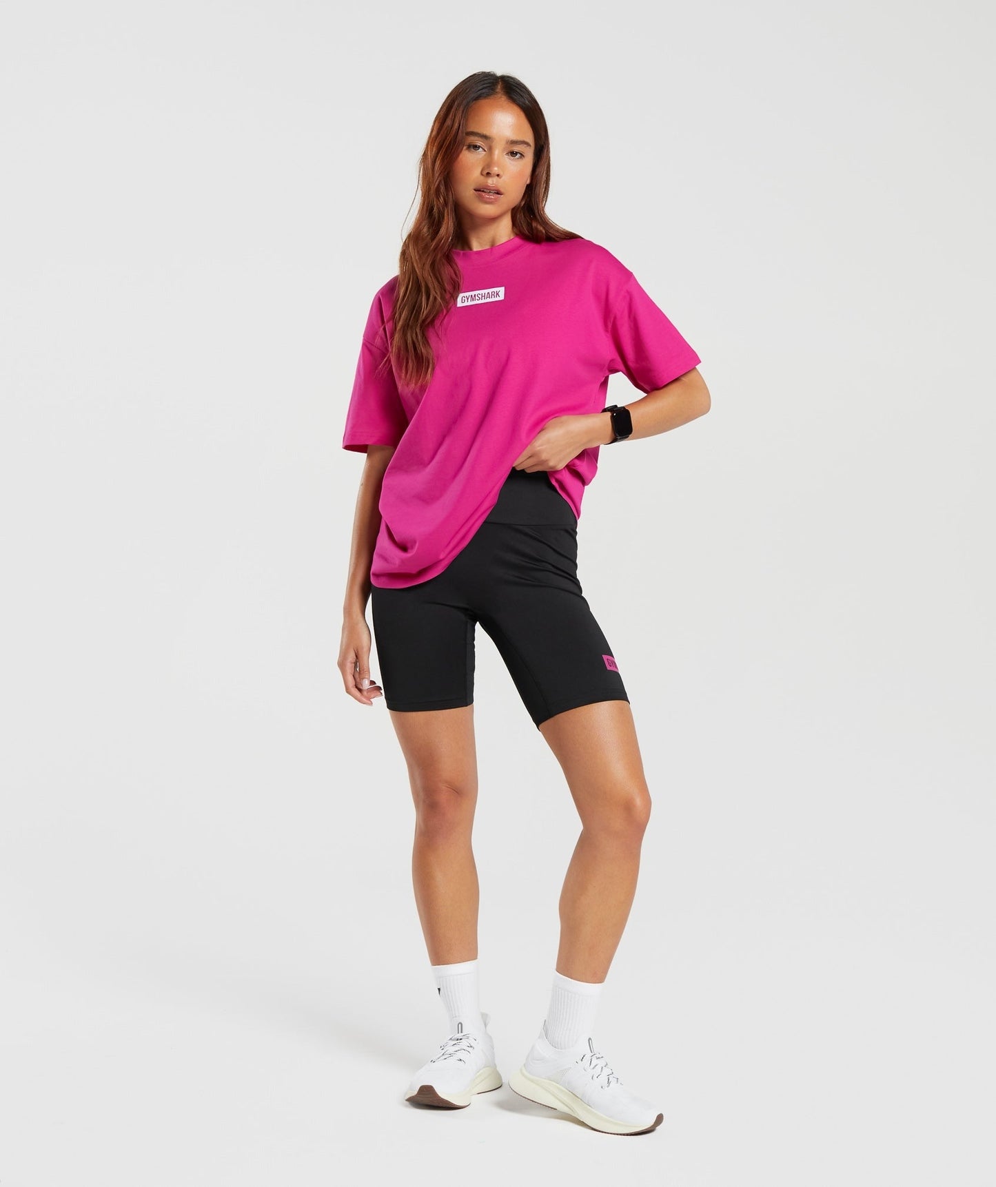 Gymshark Block Oversized T-Shirt - Bold Magenta