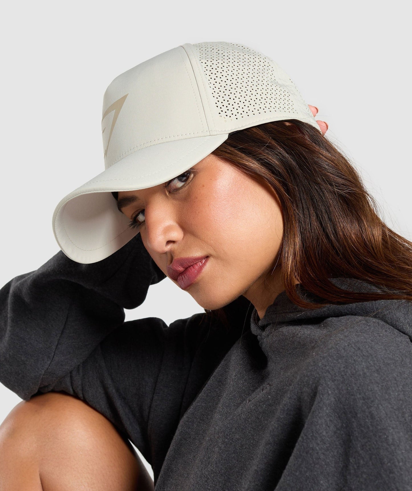 Gymshark Mesh Trucker - Ecru White
