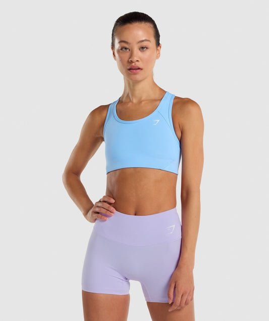 Gymshark Essential Racer Back Sports Bra - Light Blue