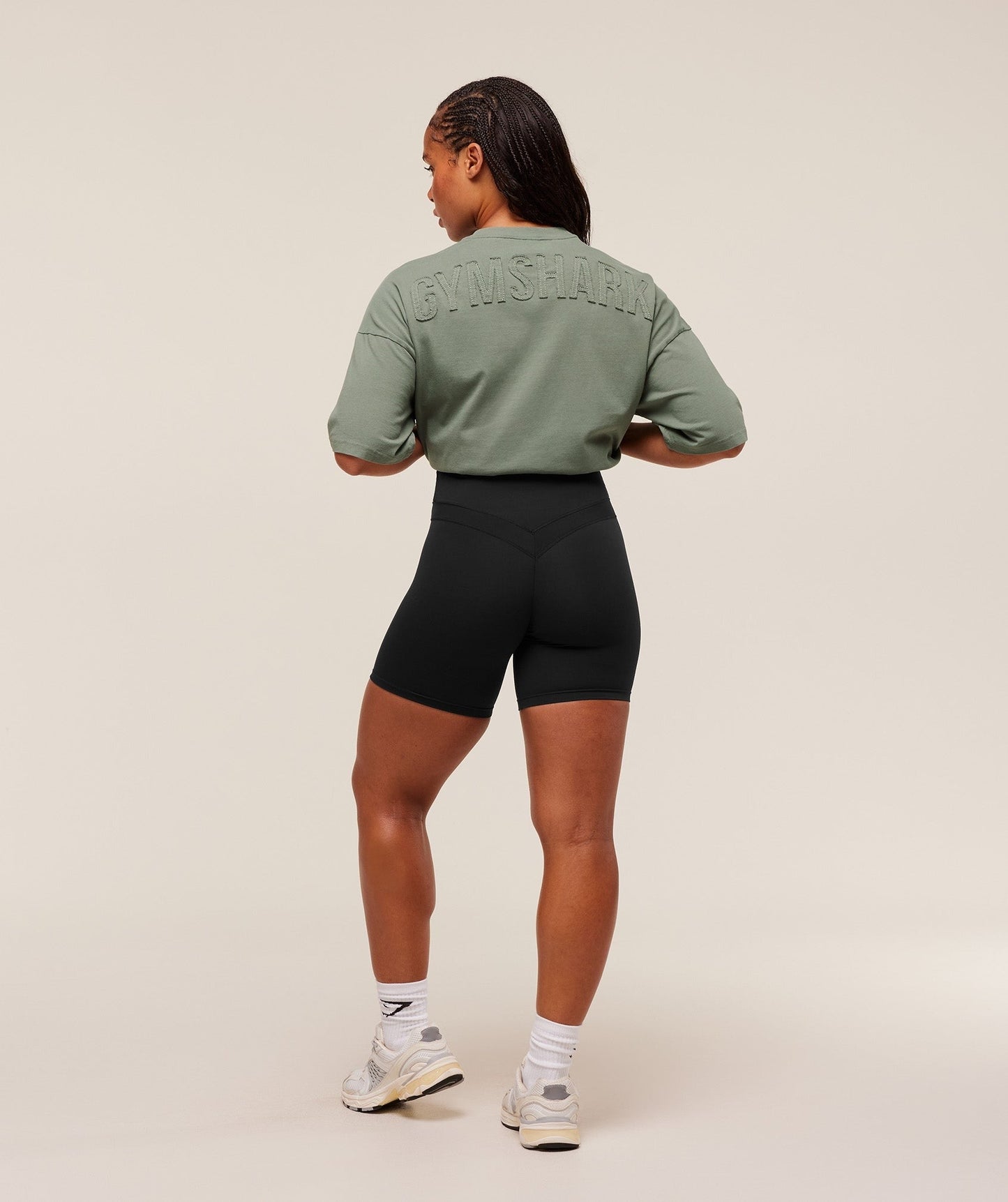 Gymshark Power Washed Oversized T-Shirt - Unit Green/Acid Wash