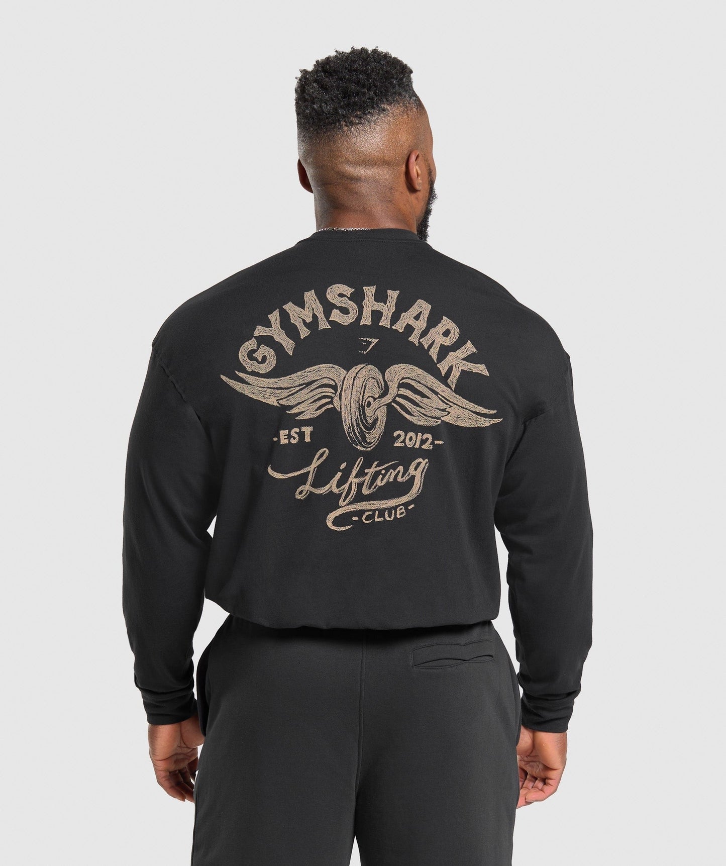 Gymshark Flying Weights Long Sleeve T-Shirt - Black