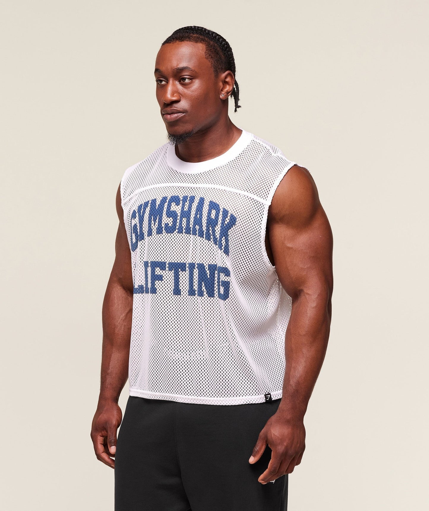 Gymshark Mesh Oversized Tank - White