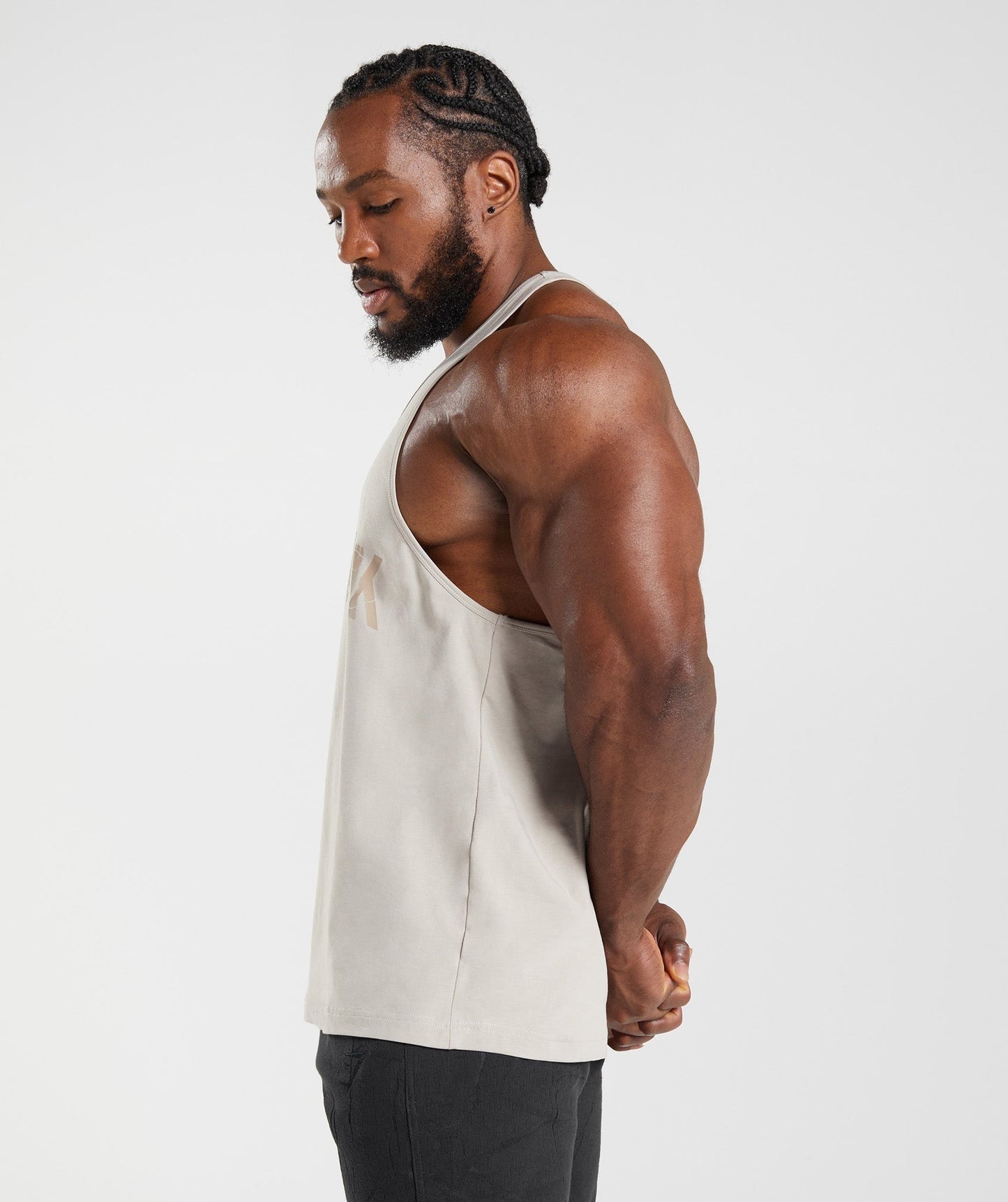 Gymshark Power Stringer - Pebble Grey