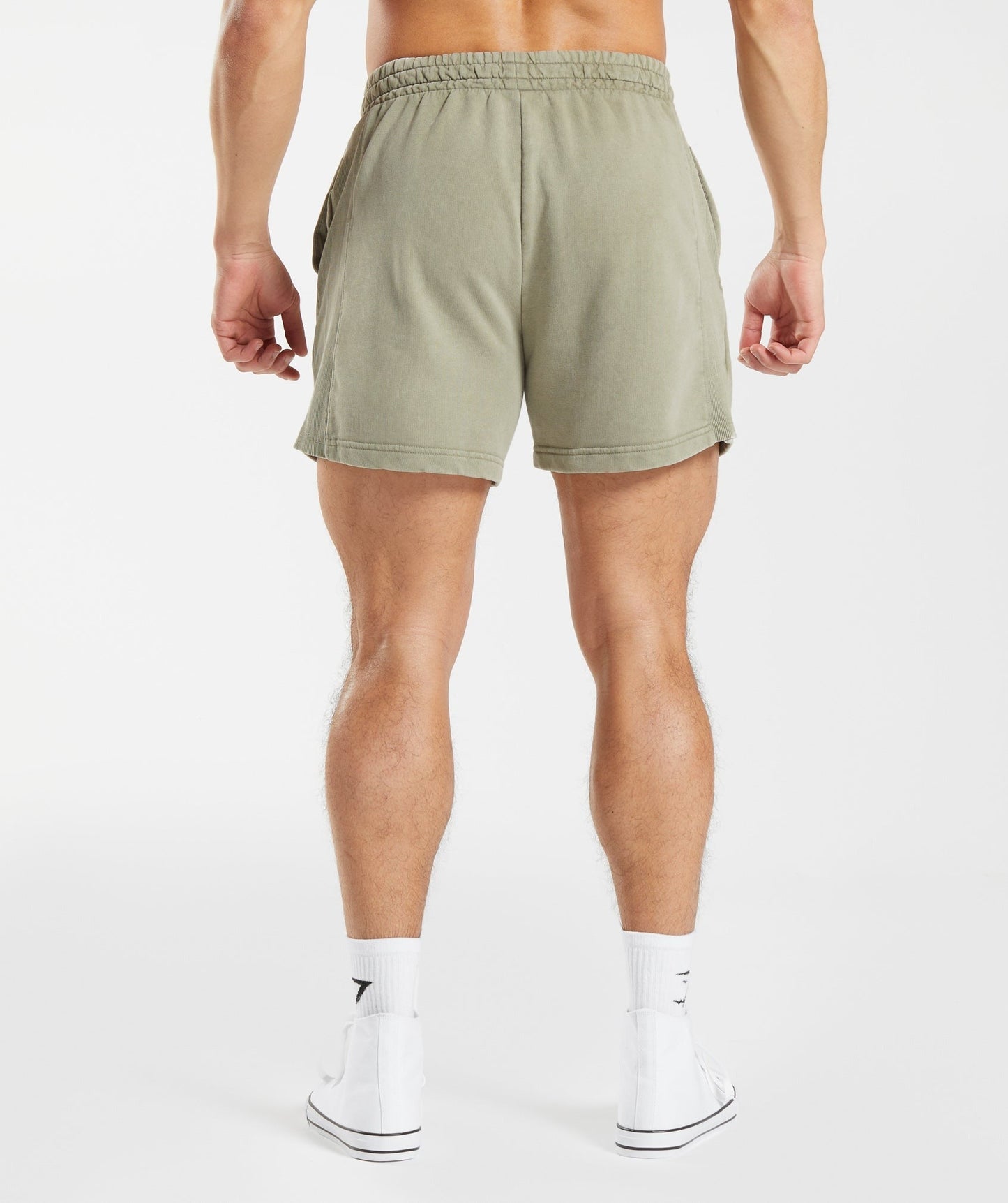 Gymshark Power Washed 5" Shorts - Ecru Brown