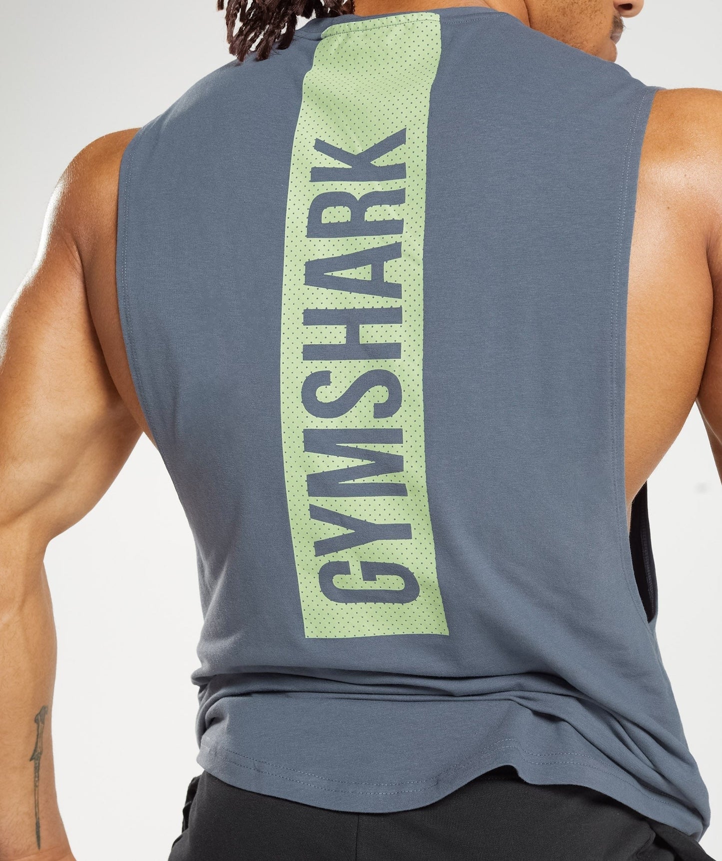 Gymshark Bold Drop Arm Tank - Evening Blue