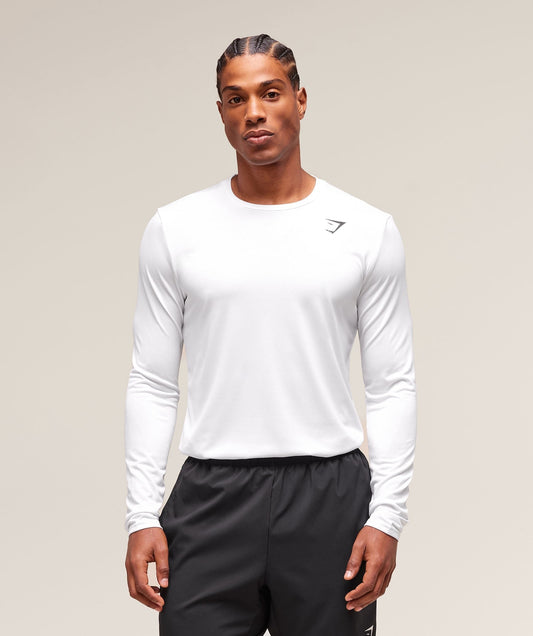 Gymshark Arrival Long Sleeve T-Shirt - White