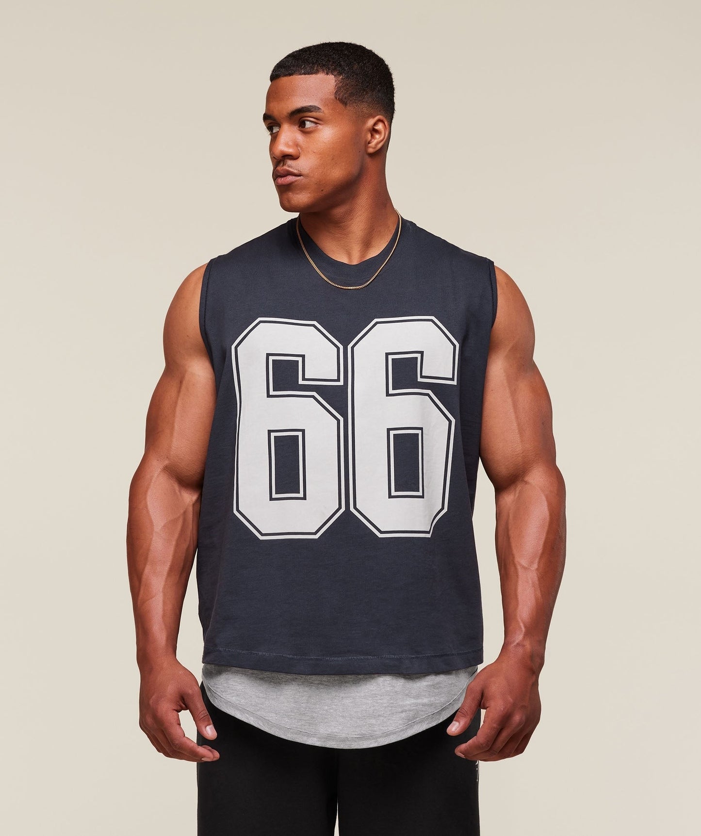 Gymshark GSLC 2in1 Reversible Tank - Light Grey Core Marl/Heavy Blue