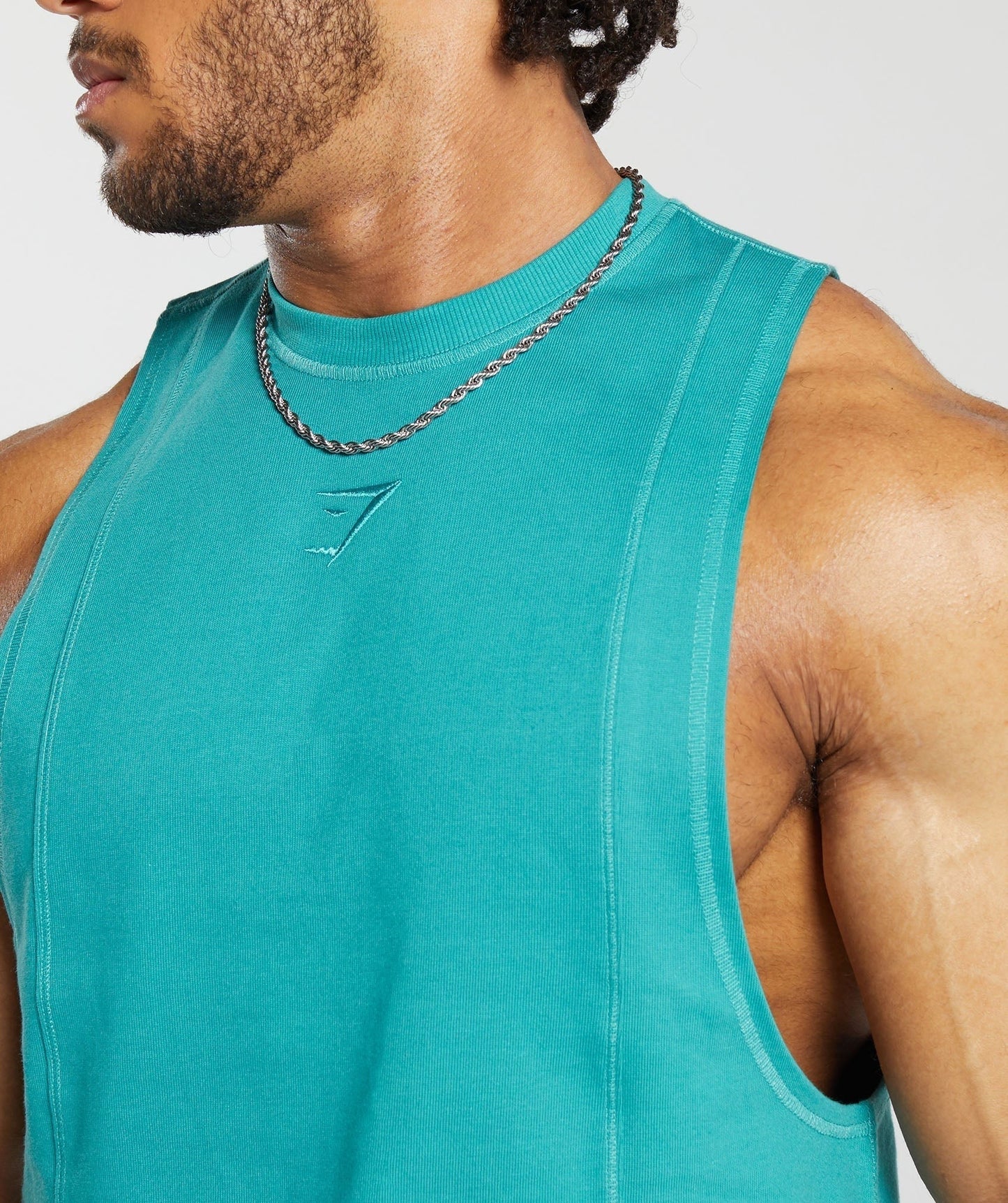 Gymshark Premium Lifting Drop Arm Tank - Bondi Teal