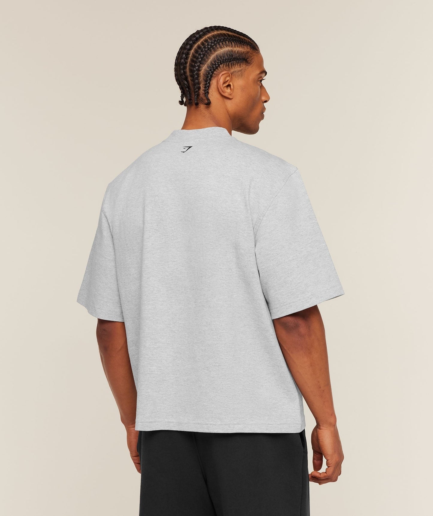 Gymshark Ath-State Graphic T-Shirt - Light Grey Core Marl