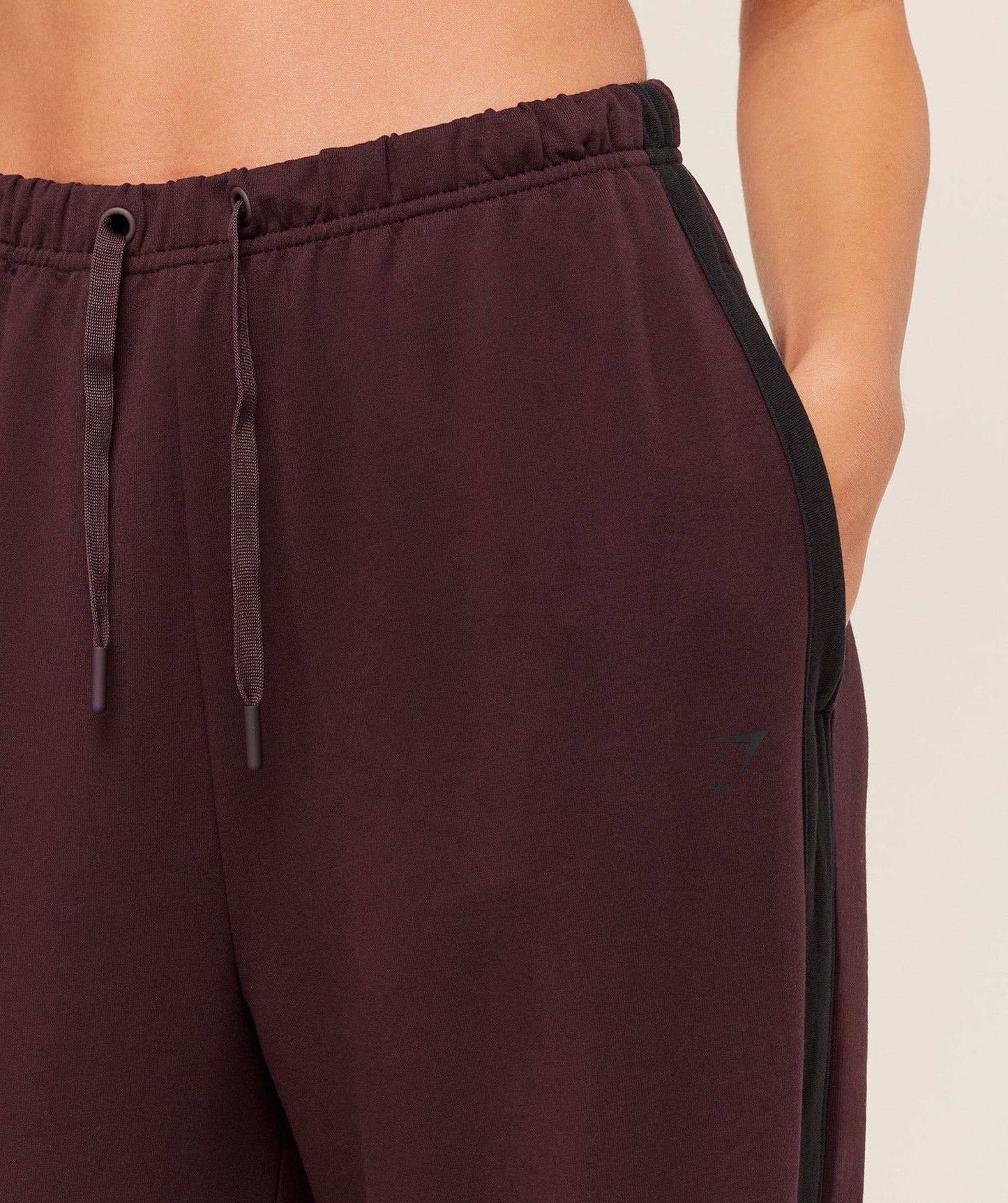 Gymshark Retro Stripe Snap Pants - Cherry Purple/Black