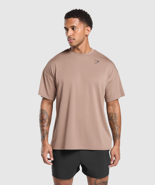 Gymshark Arrival Oversized T-Shirt - Mocha Mauve