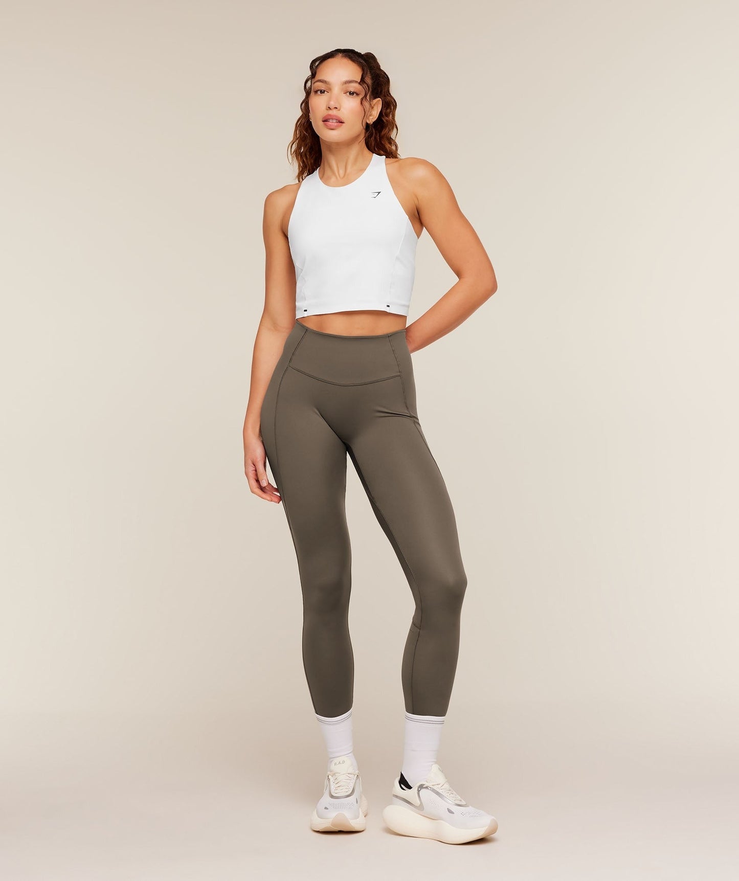 Gymshark Running Elite Leggings - Camo Brown
