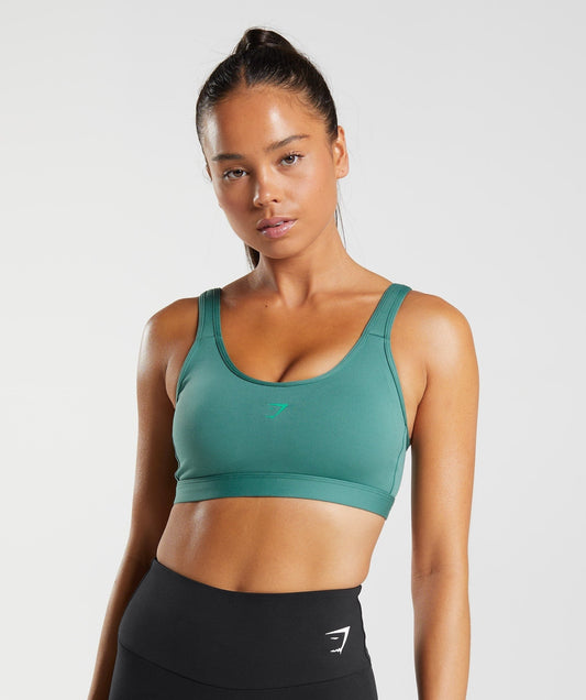 Gymshark FRACTION SPORTS BRA - Hoya Green