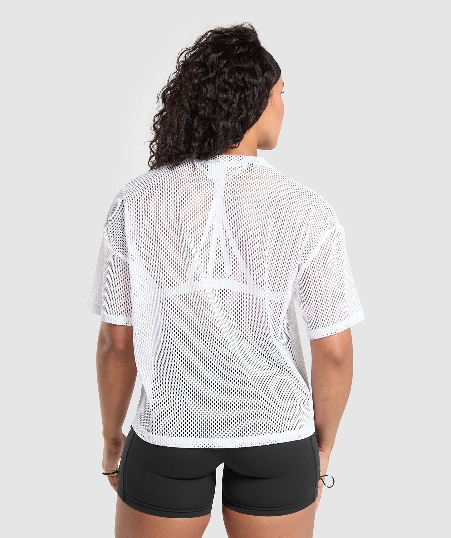 Gymshark Mesh Top - White