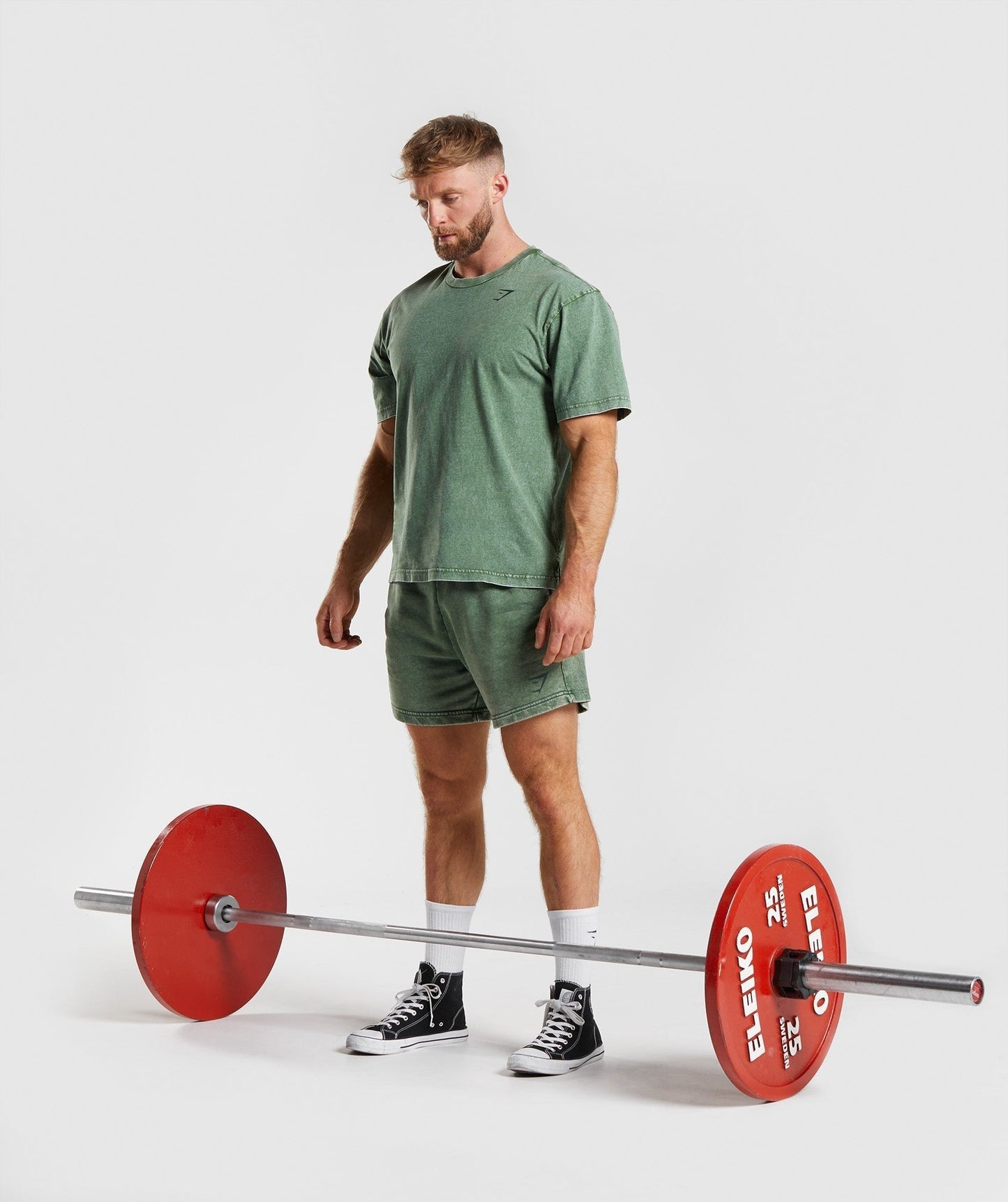 Gymshark Power Washed T-Shirt - Iguana Green
