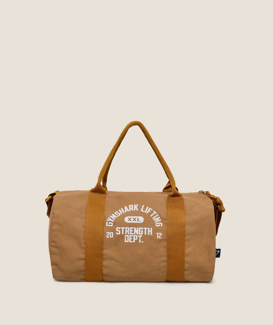 Gymshark Strength Dept Mini Canvas Duffle Bag - Antique Gold