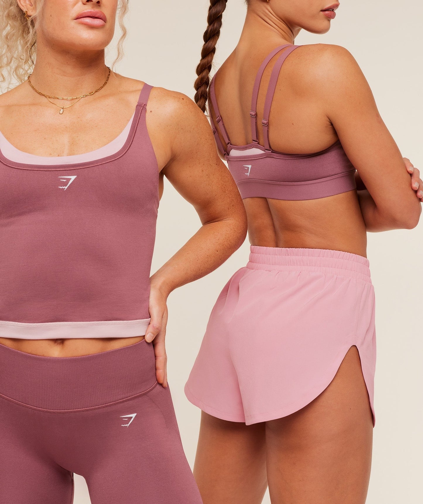 Gymshark Interval High Leg Shorts - Light Pink