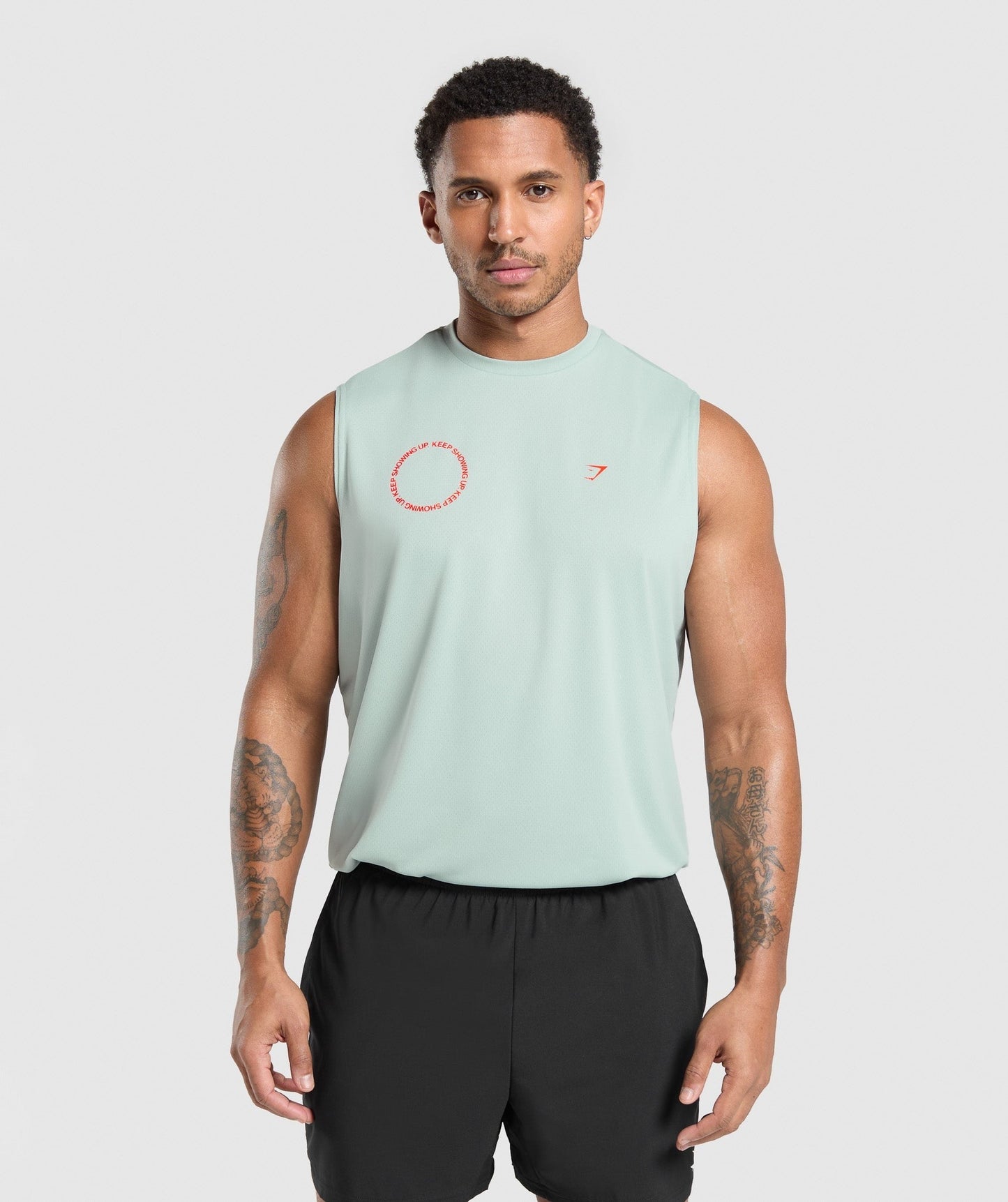Gymshark Keep Showing Up Tank - Morning Blue