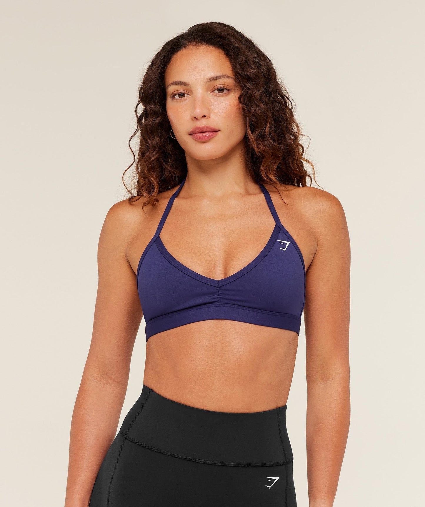 Gymshark Minimal Halterneck Sports Bra - Indigo Purple
