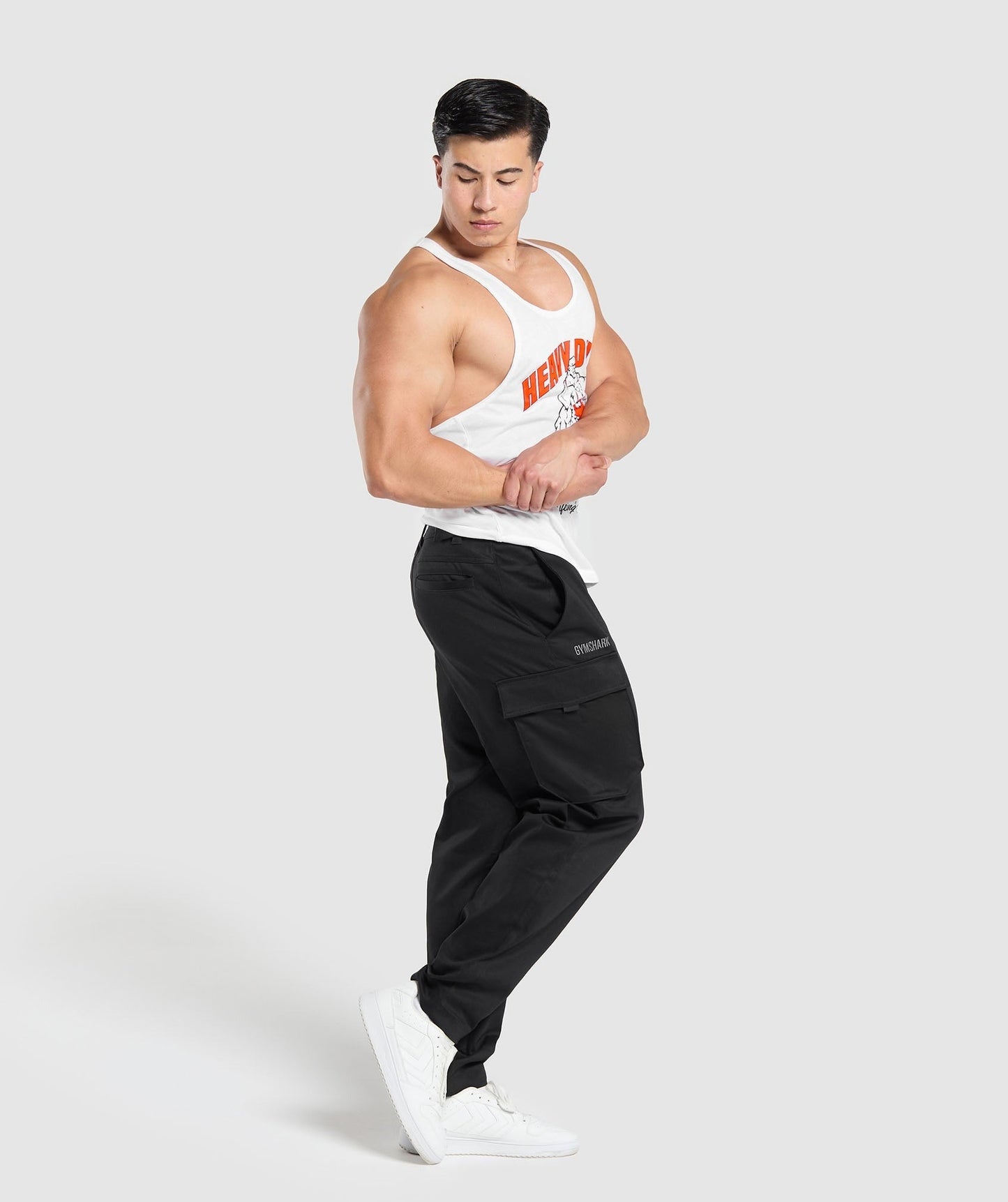 Gymshark Heavy Duty Lifter Stringer - White