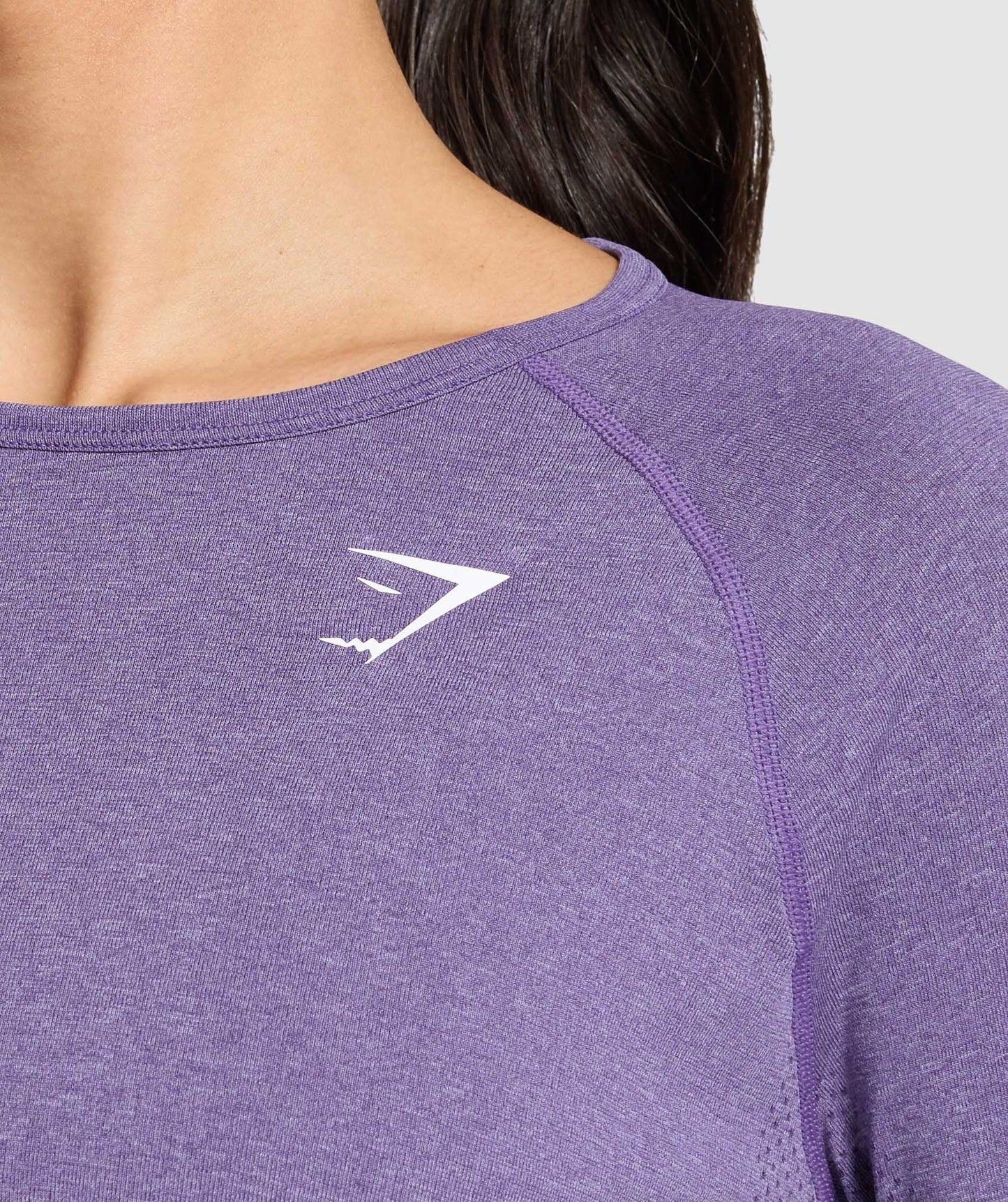Gymshark Vital Seamless Light Long Sleeve Top - Functional Purple/Marl
