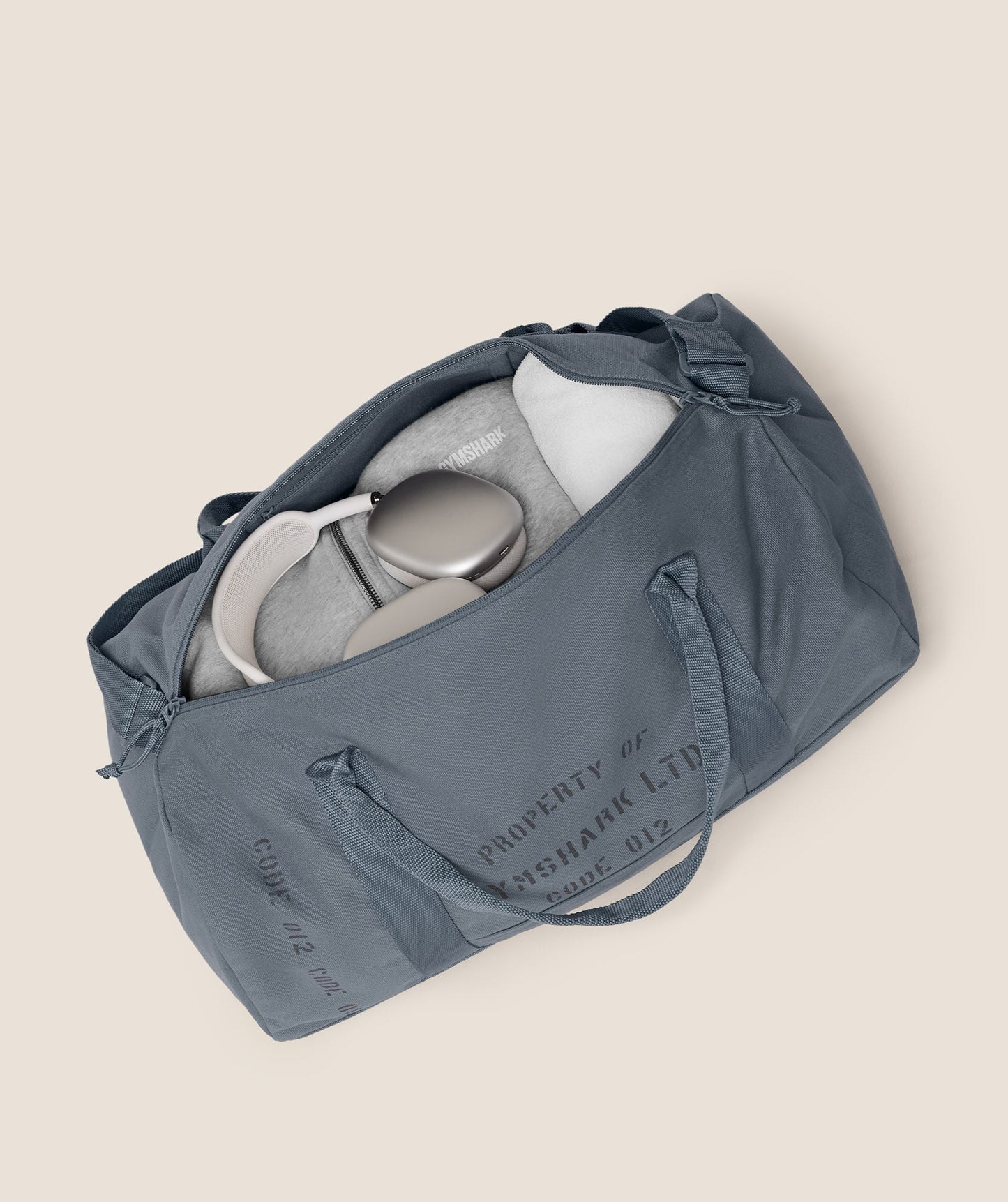 Gymshark Graphic Duffle Bag - Iron Blue