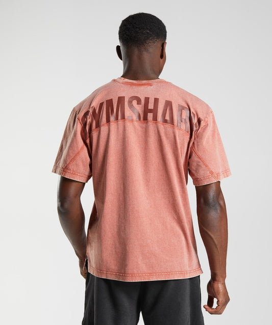Gymshark Power Washed T-Shirt - Rose Brown