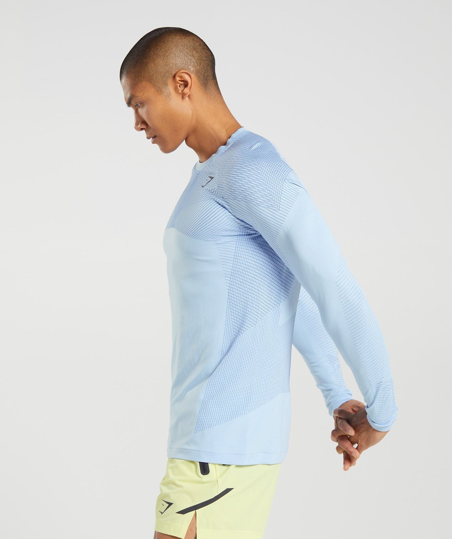 Gymshark Apex Seamless Long Sleeve T-Shirt - Linen Blue/Court Blue