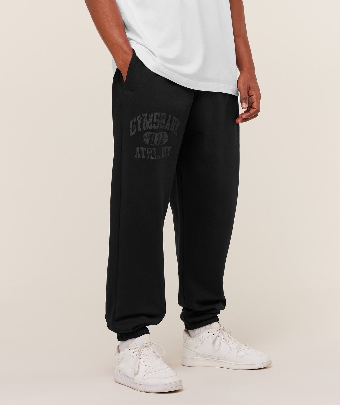 Gymshark Athletic Division Graphic Joggers - GS Black
