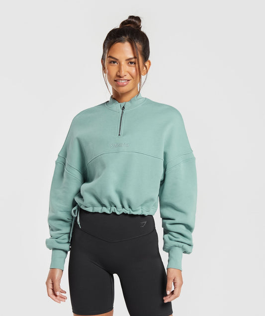 Gymshark Heavyweight Loopback Sweat Pullover - Duck Egg Blue