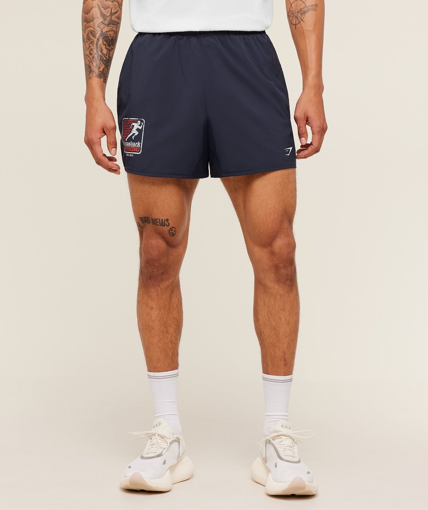 Gymshark Run Club Graphic Shorts - Heavy Blue