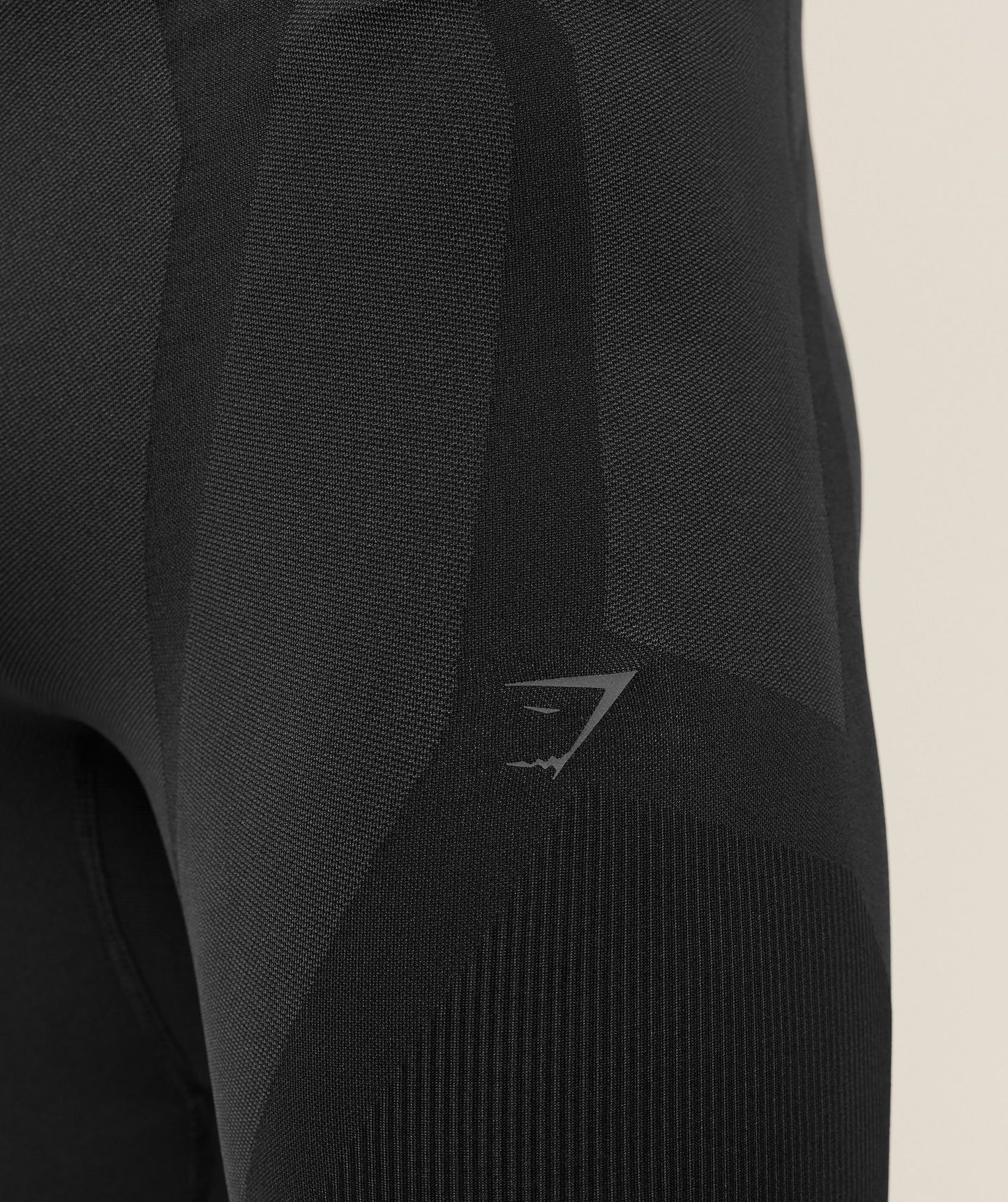 Gymshark Seamless Running Half Tight - Black/Grey