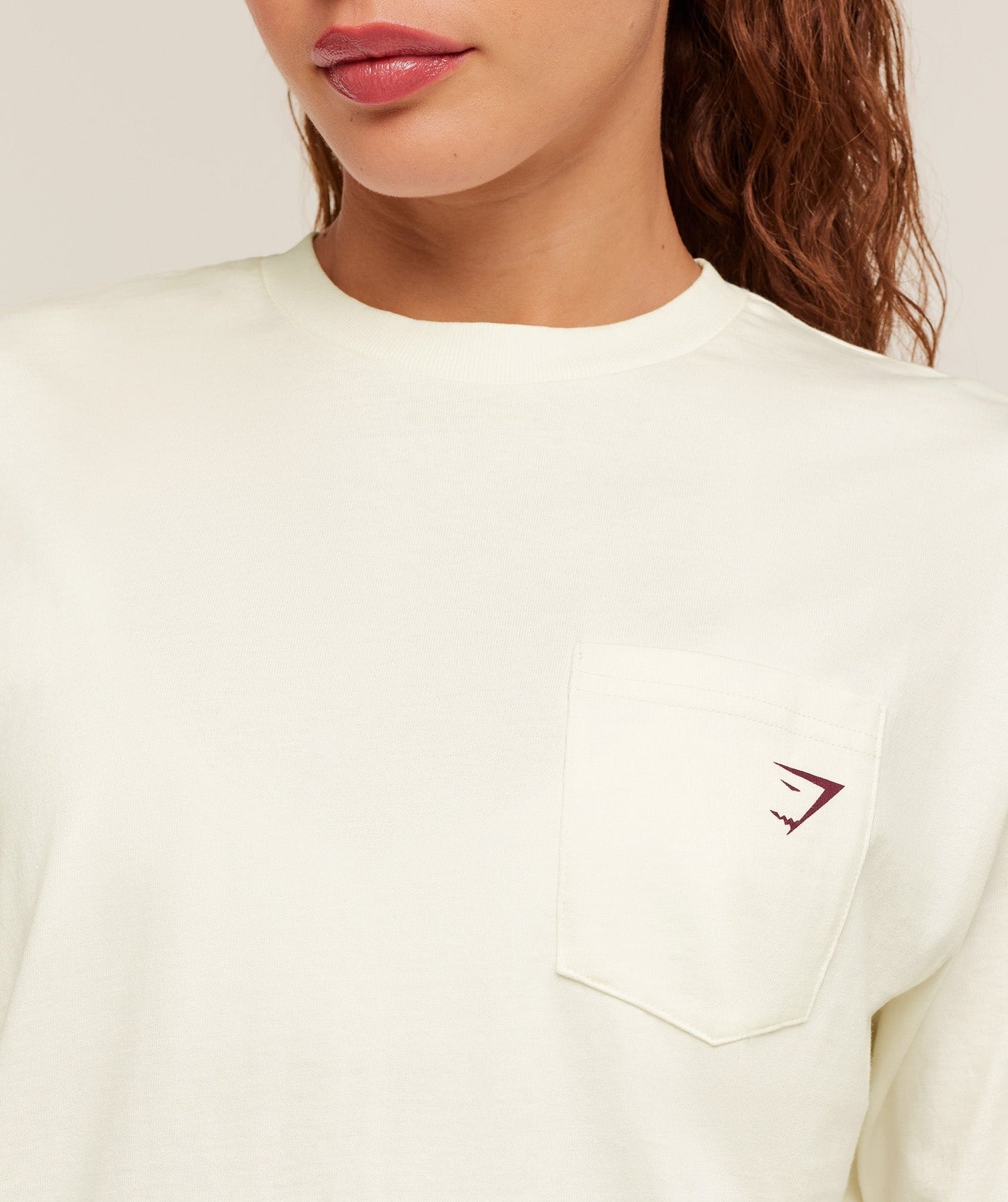 Gymshark Heavy Duty Oversized Long Sleeve T-Shirt - GS Soft White