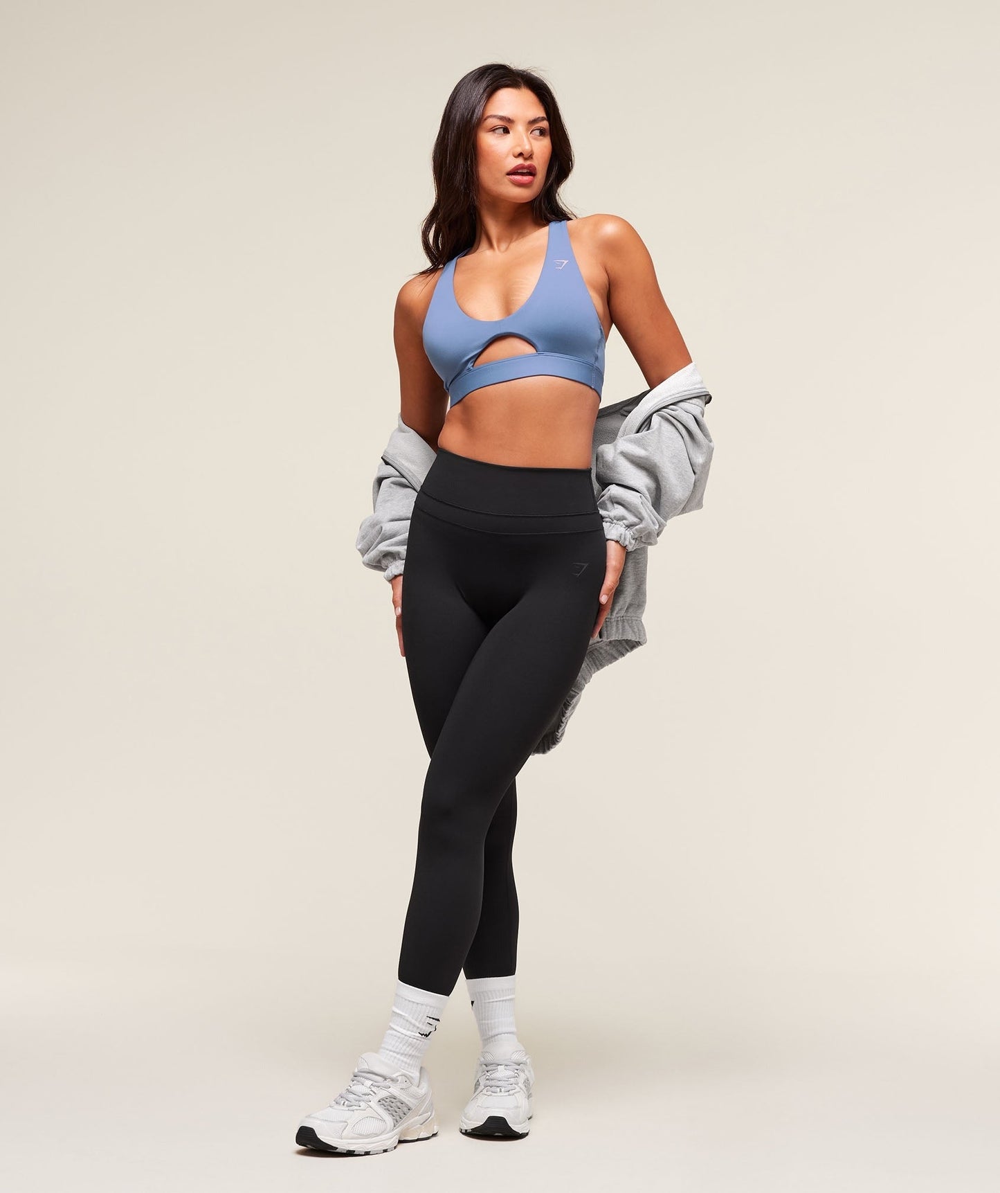 Gymshark Peek A Boo Sports Bra - Worn Blue