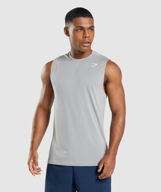 Gymshark Arrival Sleeveless Tee - Smokey Grey
