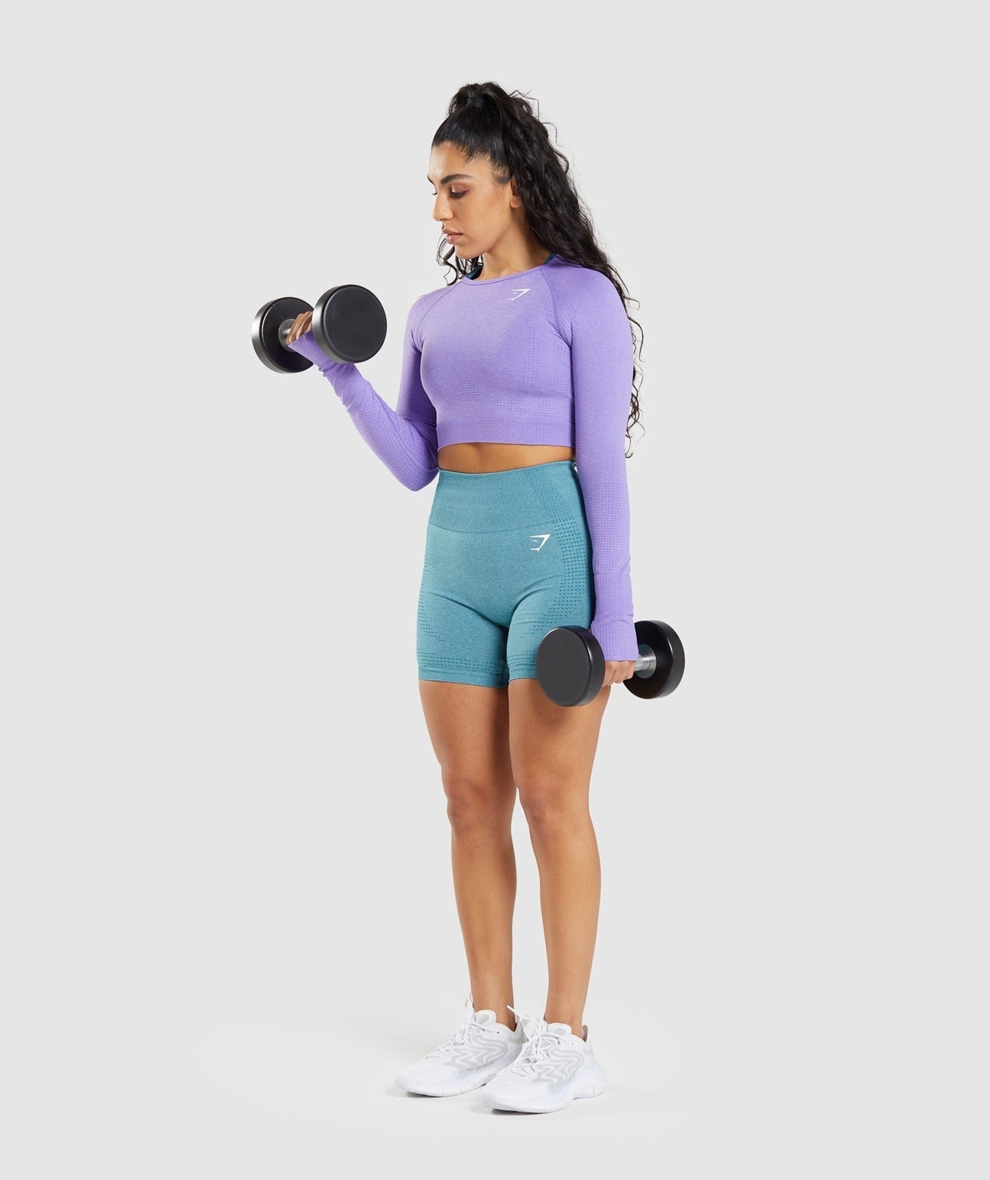 Gymshark Vital Crop Top - Bright Purple Marl