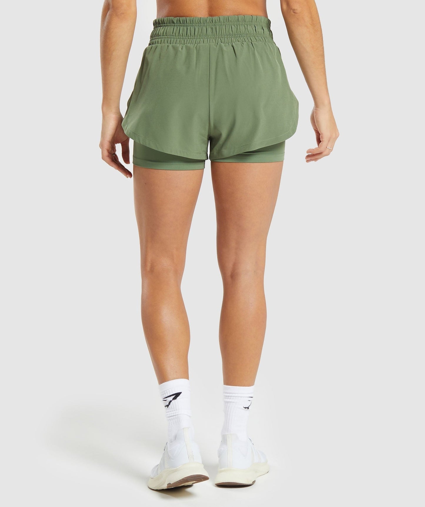 Gymshark Running 2 In 1 Shorts - Force Green
