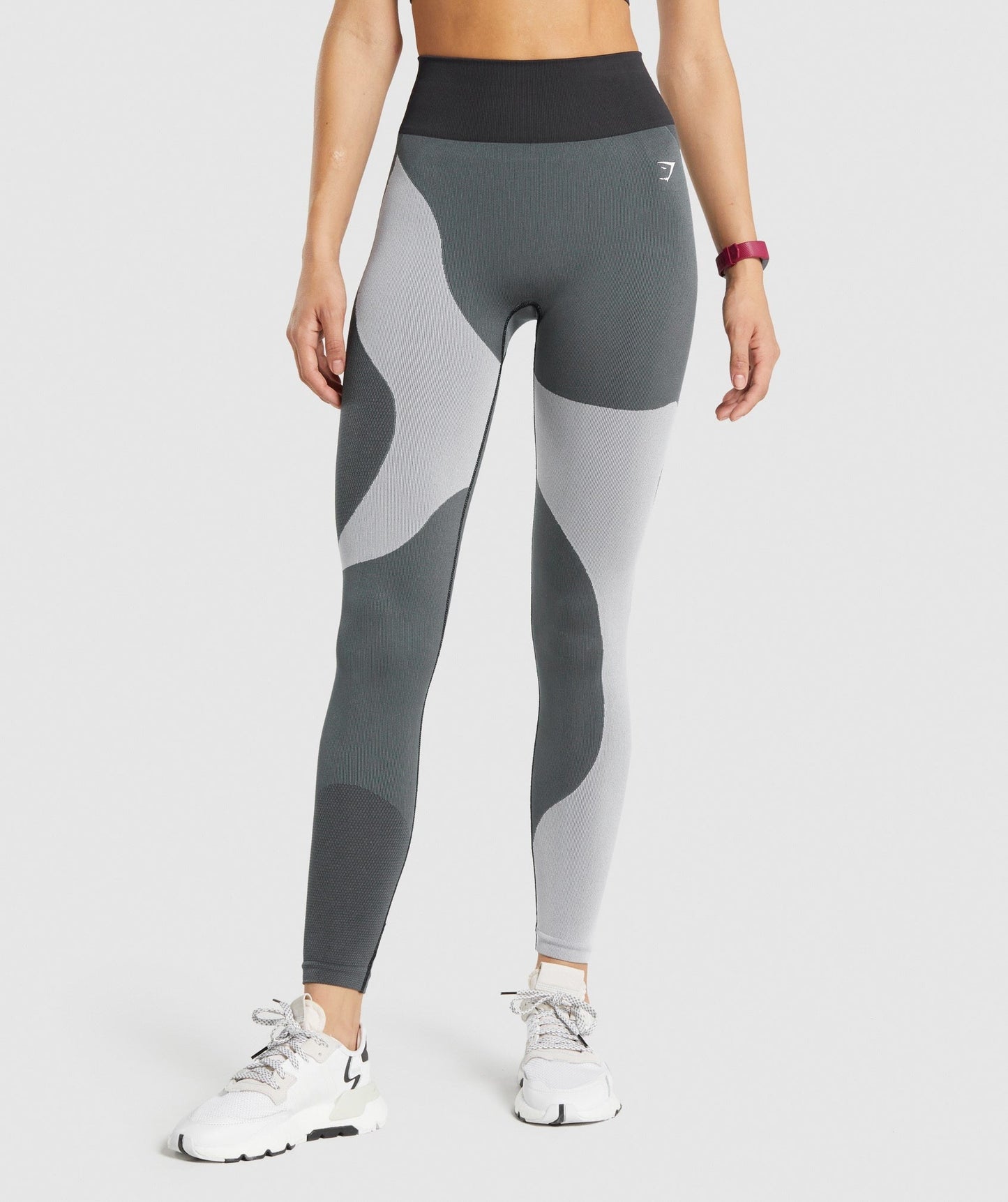 Gymshark WTFlex Seamless High Waisted Leggings - Wavy | Charcoal
