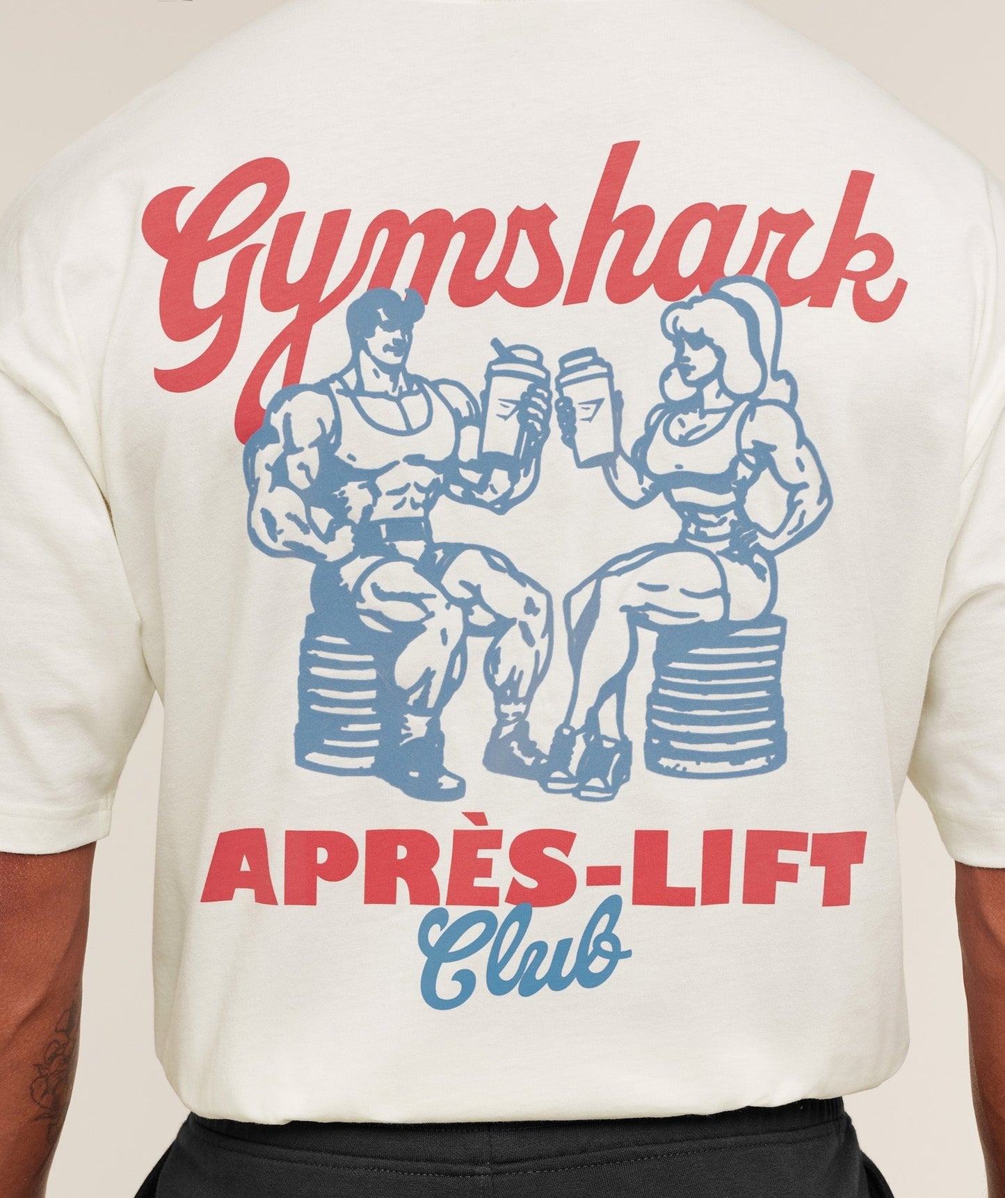 Gymshark AprÃ ̈s-Lift Club T-Shirt - Soft White