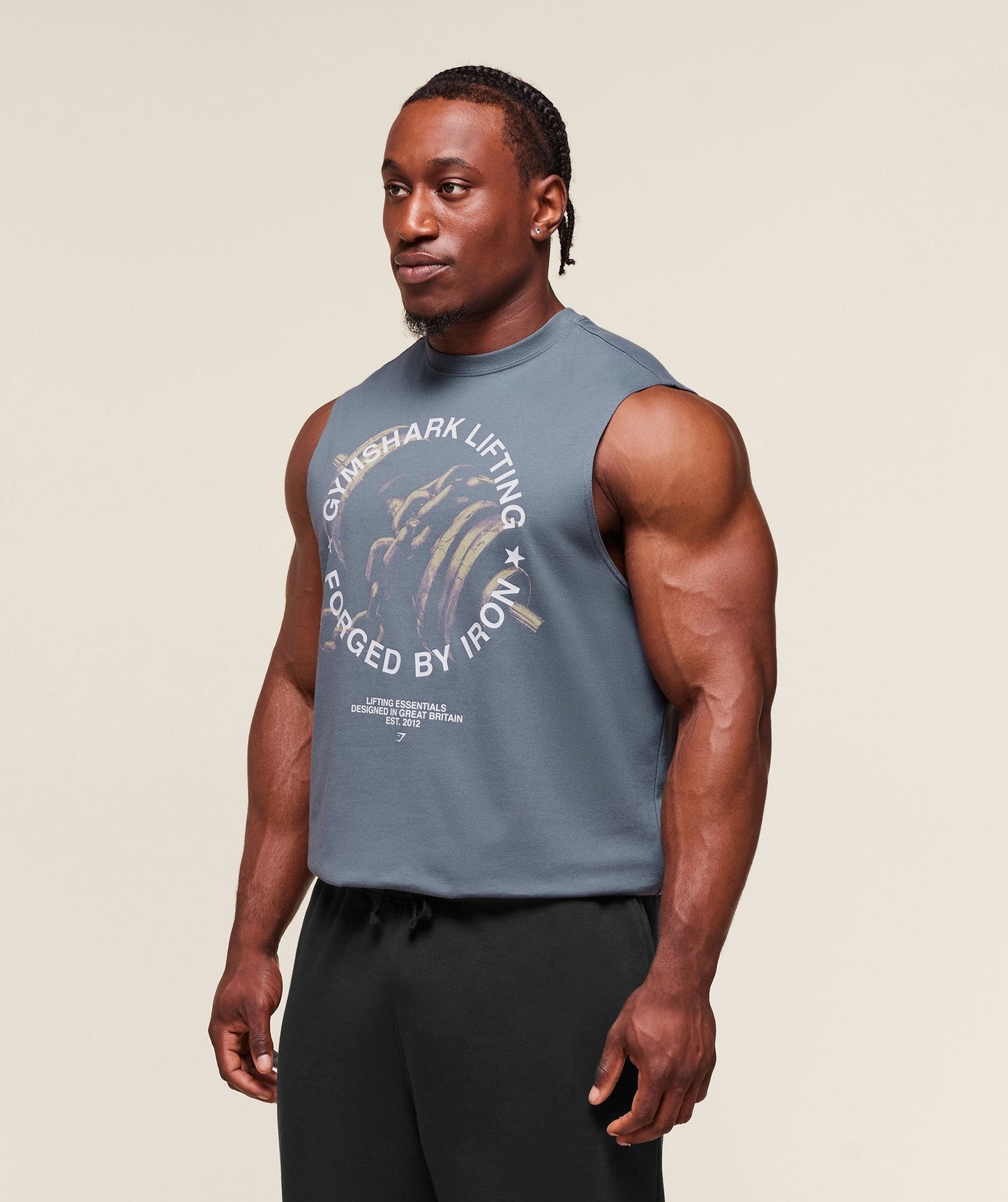 Gymshark Forged By Iron Tank - Iron Blue