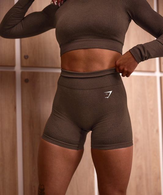 Gymshark Vital Seamless Shorts - Espresso Marl